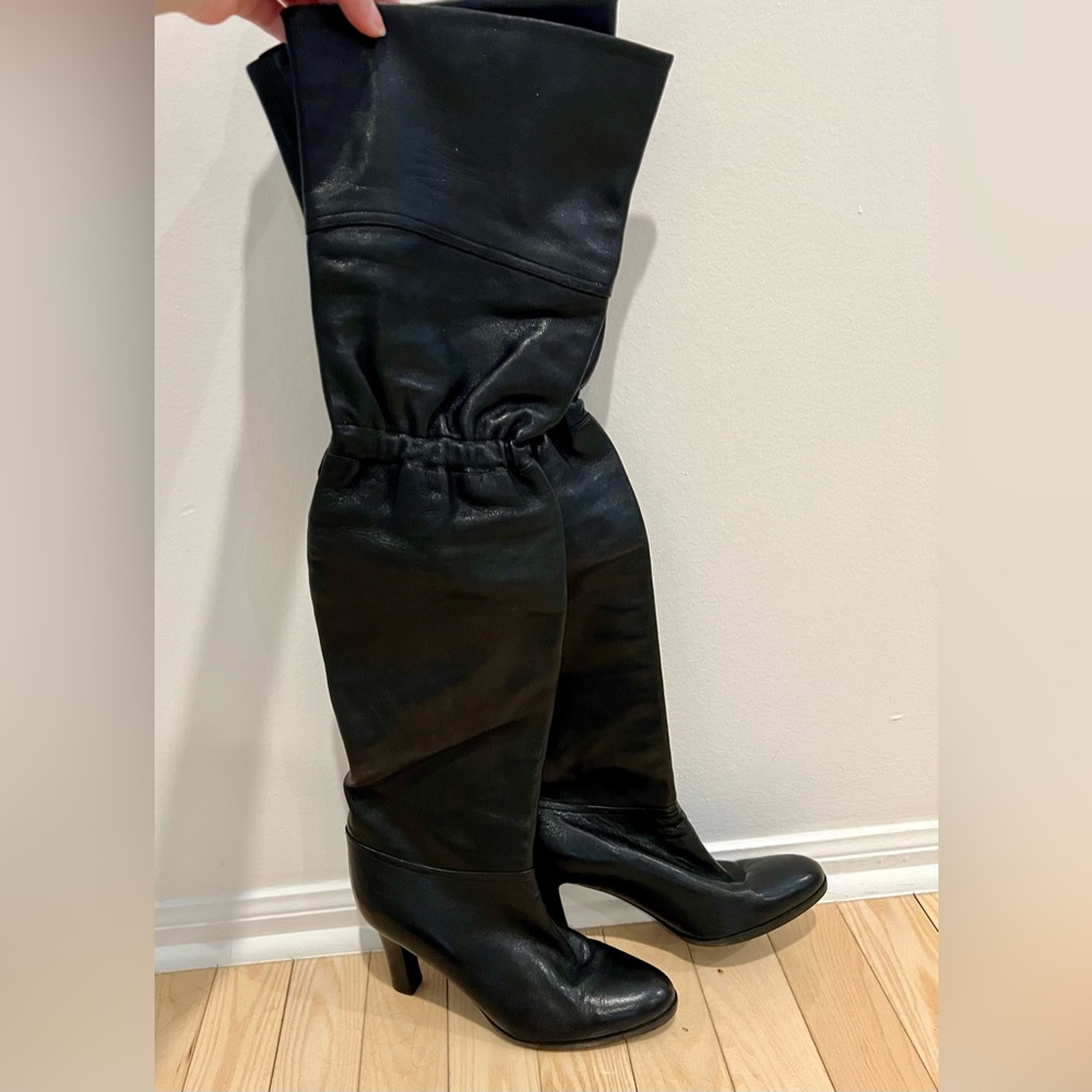 Jimmy Choo knee high black boots